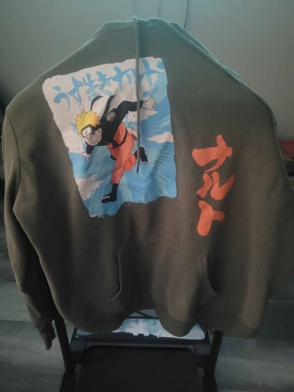 Naruto Shippuden Collection Hoodie – 3XL – Olive Green – Anime